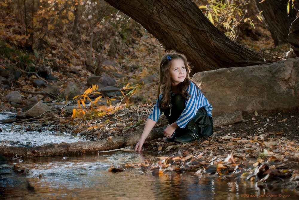 Girl Playing Outdoors Photographic Portrait Colorado