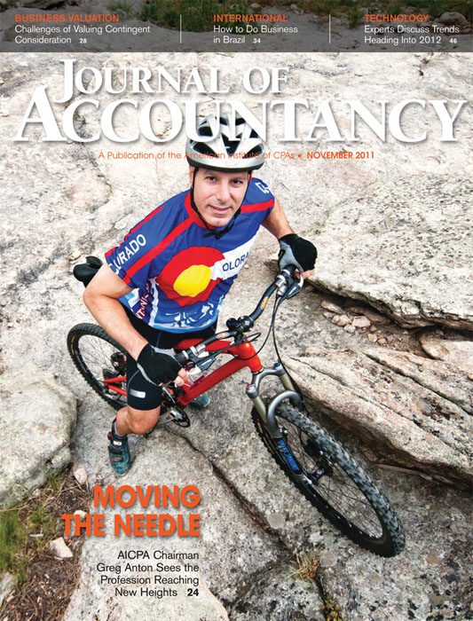 Journal of Accountancy November 2011 Cover