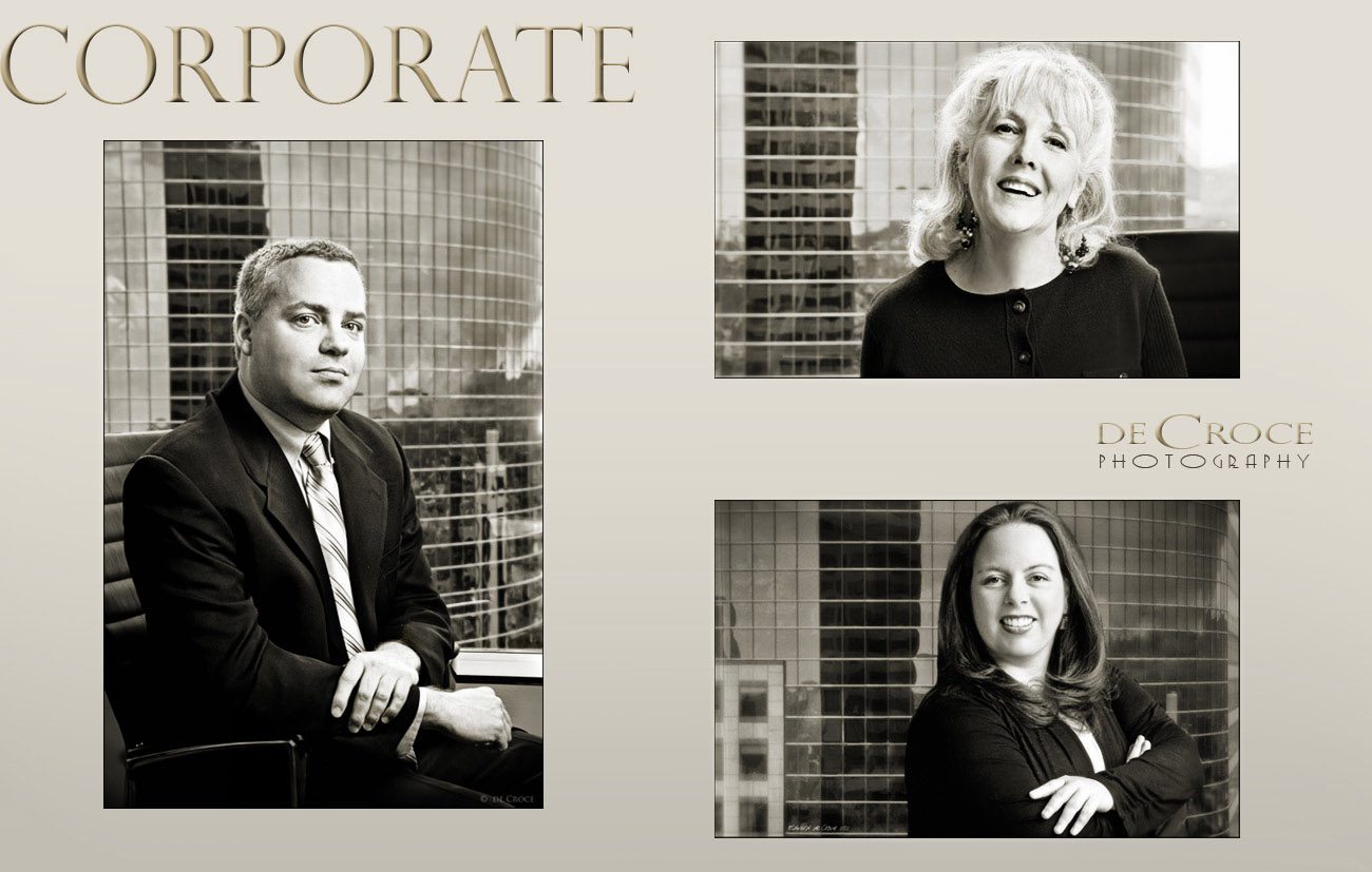 Black and white business portraits for Denver advertisement