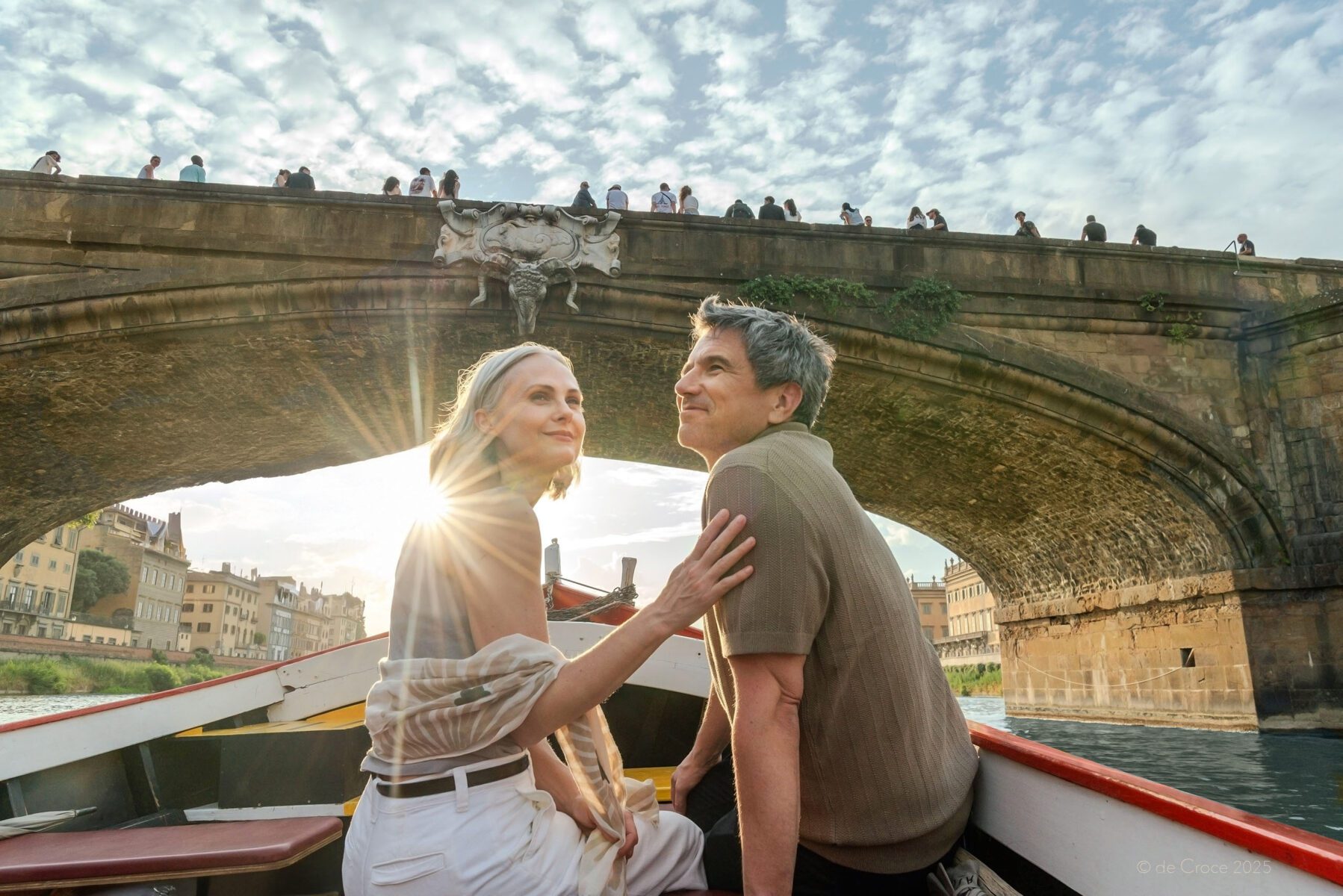 Liefstyle travel photography in Italy depicts middle age romance.