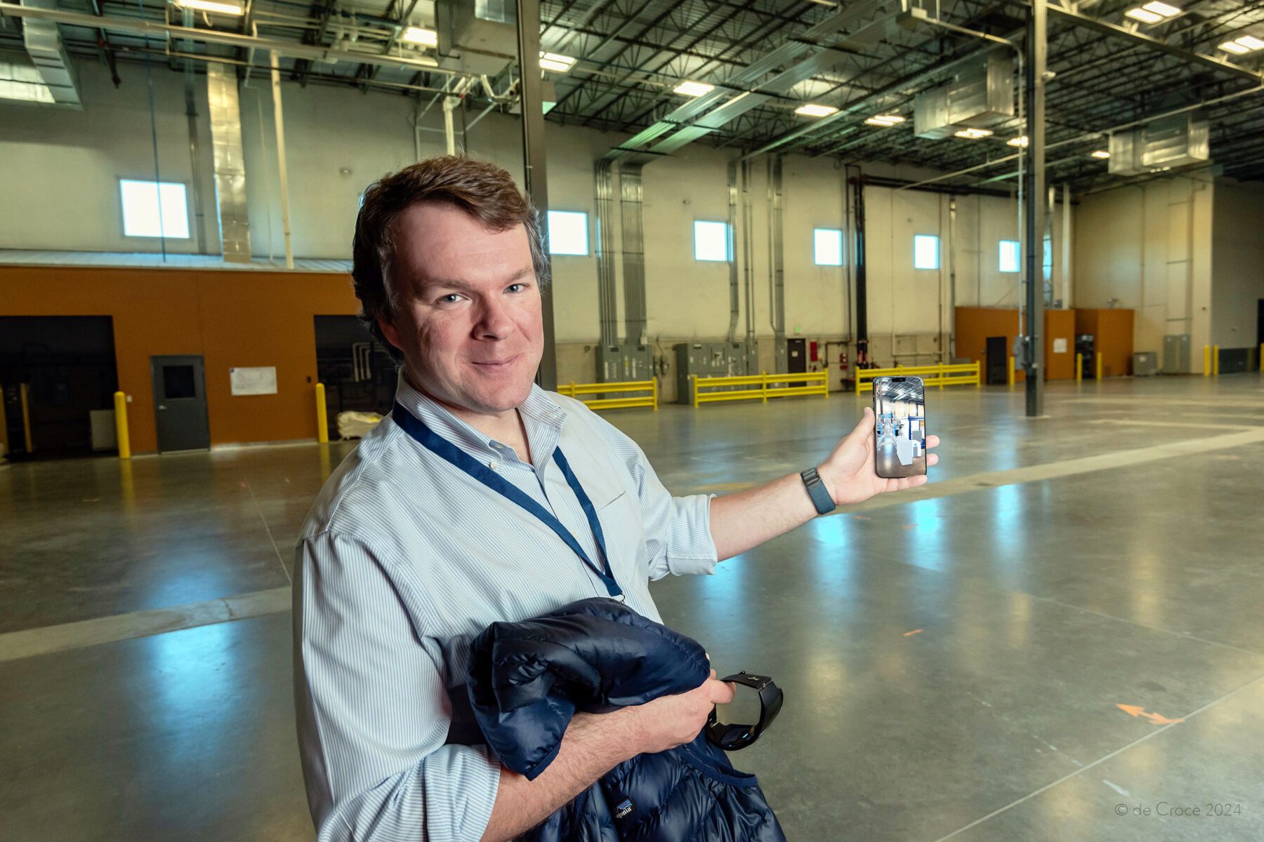 Energy photographer portrays Xcimer founder Alex Valys before buildup.