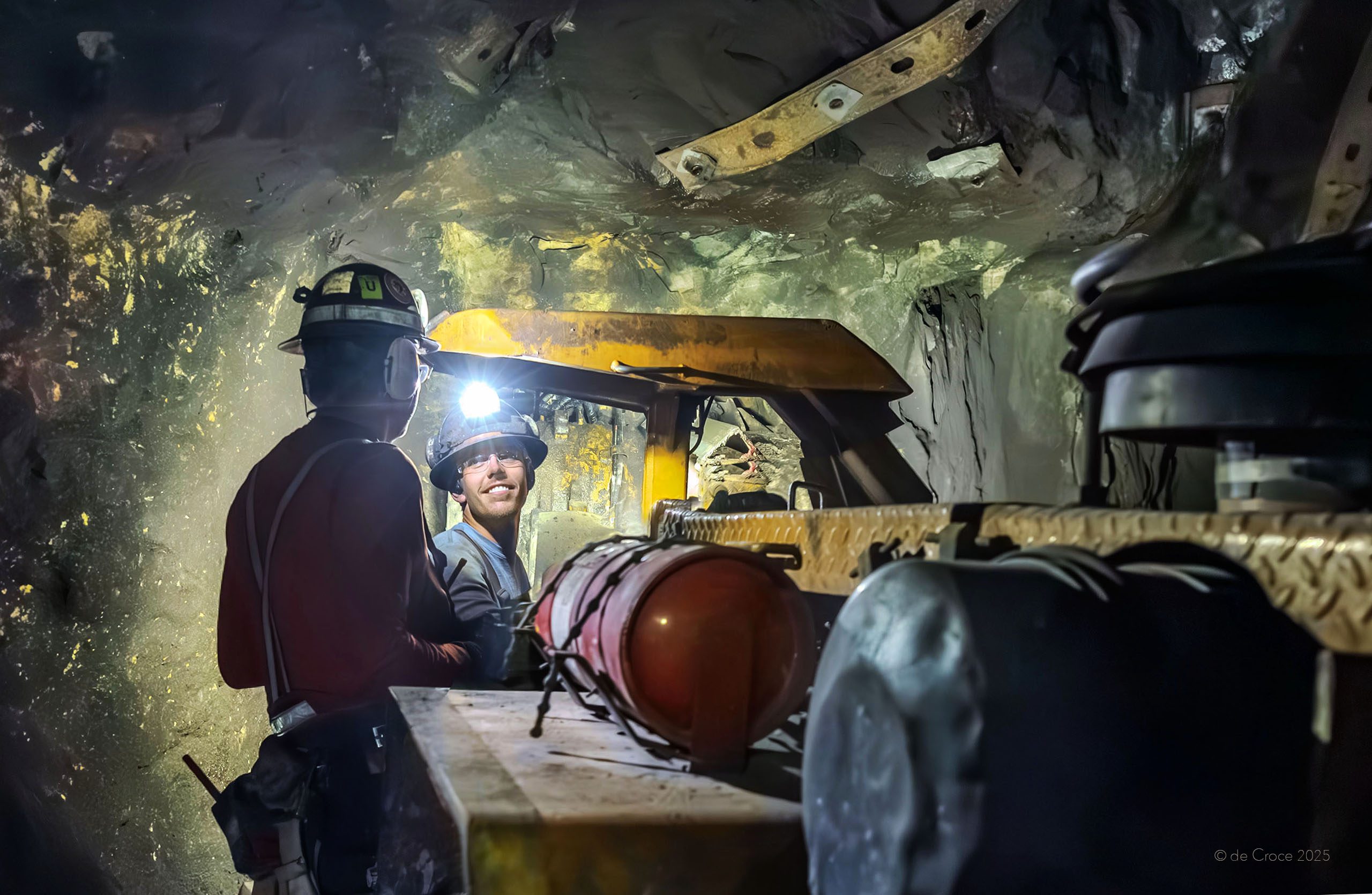 reportage photography depicts underground mining operations 