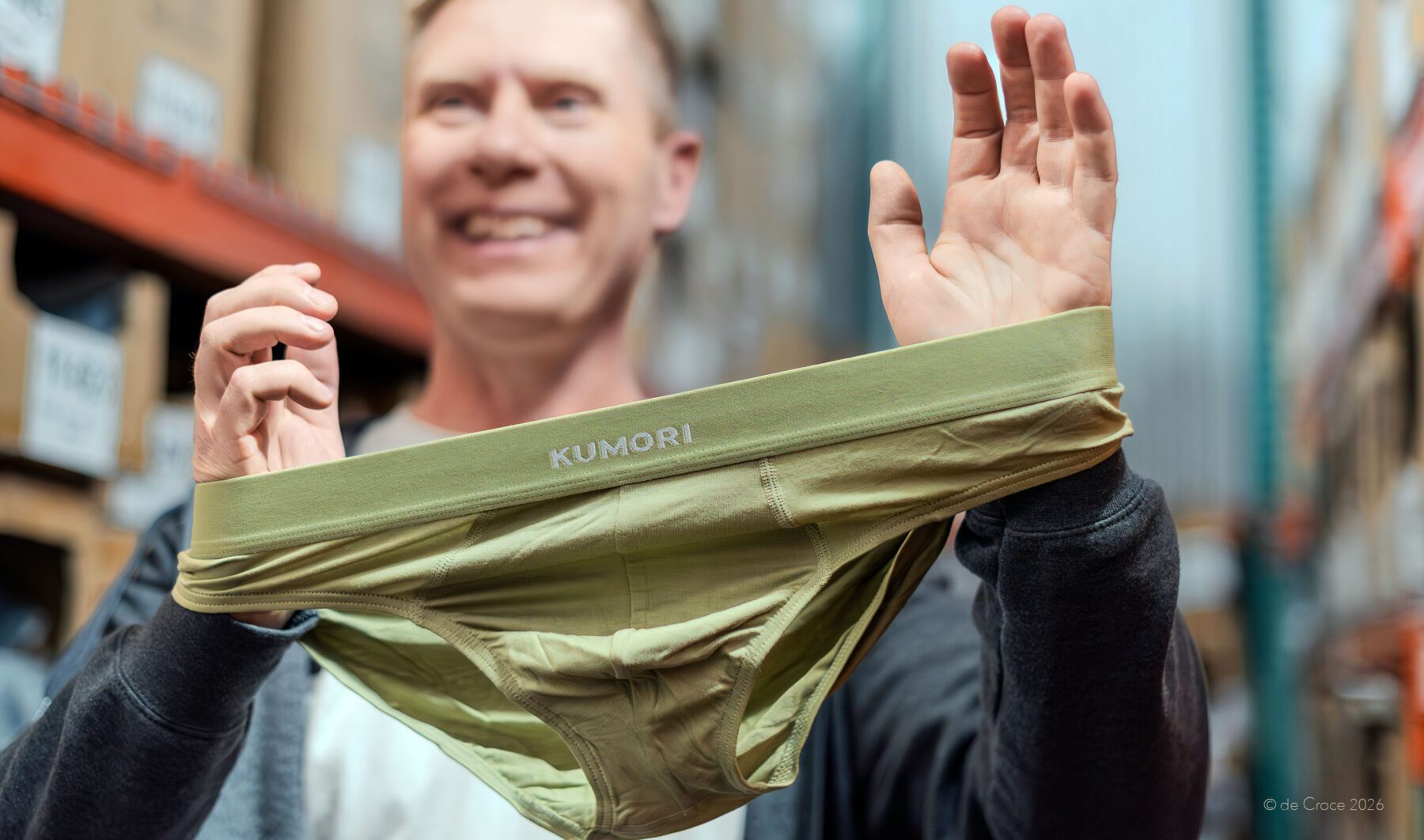 commercial photography herein depicting a mens's underwear worker in Denver.